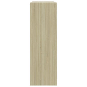 Βιβλιοθήκη Λευκή/Sonoma Δρυς 60x24x76 εκ. Επεξεργασμένο Ξύλο