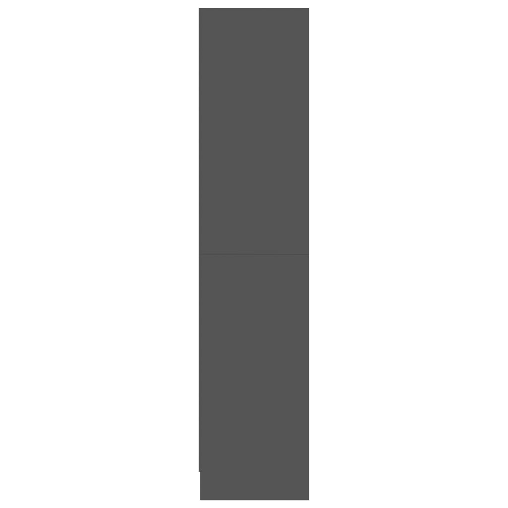 Βιβλιοθήκη με 3 Ράφια Γκρι 60x24x109 εκ. από Επεξεργασμένο Ξύλο - Pakobazaar