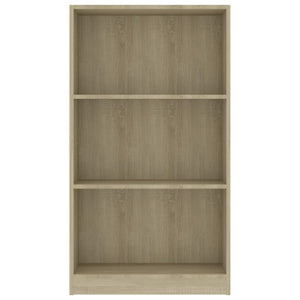 Βιβλιοθήκη με 3 Ράφια Sonoma Δρυς 60x24x109 εκ. Επεξεργ. Ξύλο