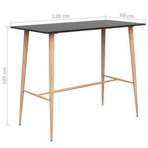 Τραπέζι Μπαρ Μαύρο 120 x 60 x 105 εκ. - PAKOBAZAAR