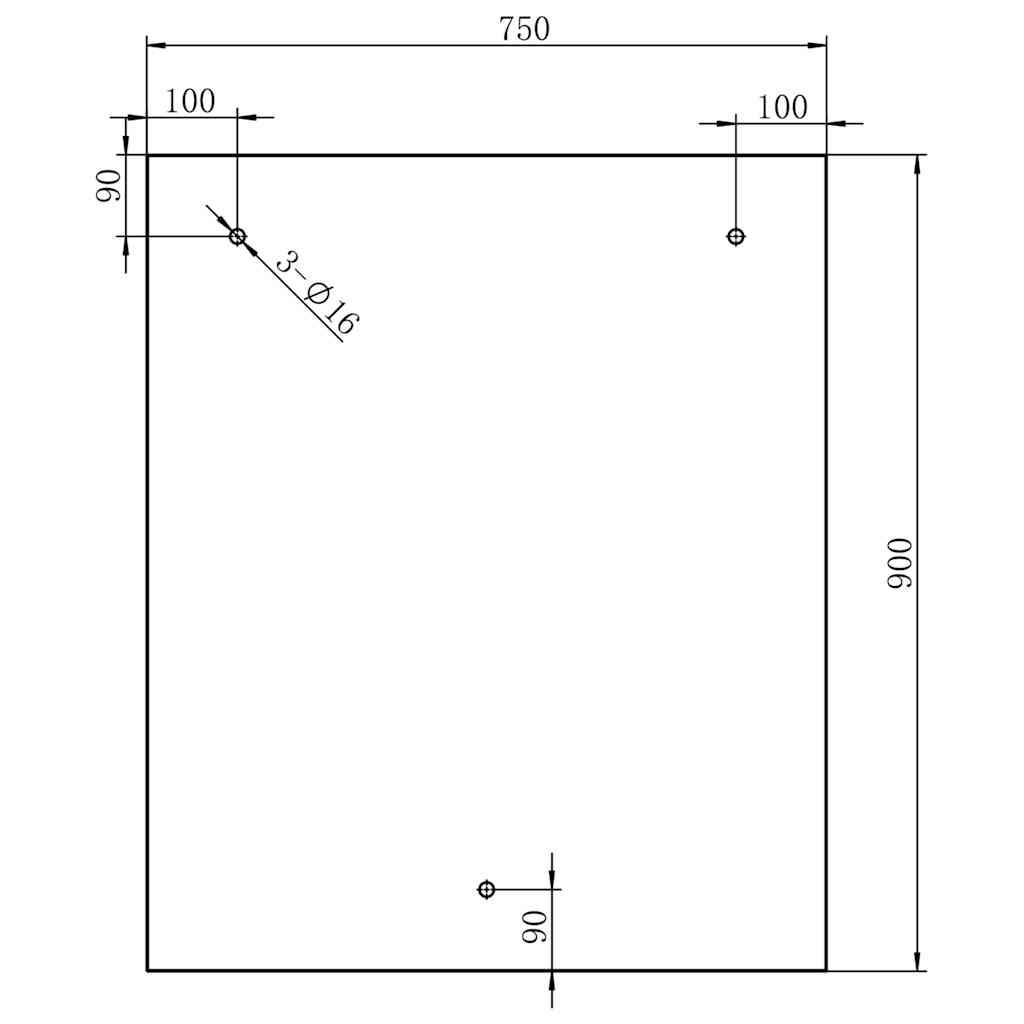 Στέγαστρο Πόρτας 135x90 εκ. Γυαλί Ασφαλείας VSG/Ανοξείδ. Ατσάλι