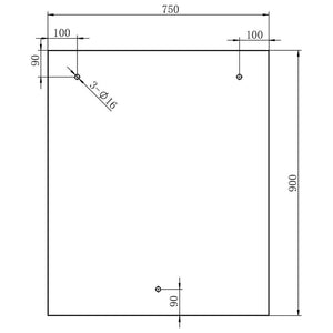 Στέγαστρο Πόρτας 135x90 εκ. Γυαλί Ασφαλείας VSG/Ανοξείδ. Ατσάλι