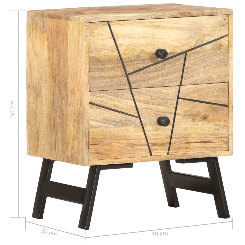 Κομοδίνο 40 x 30 x 50 εκ. από Μασίφ Ξύλο Μάνγκο - PAKOBAZAAR
