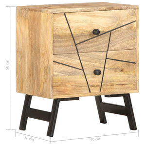 Κομοδίνο 40 x 30 x 50 εκ. από Μασίφ Ξύλο Μάνγκο - PAKOBAZAAR