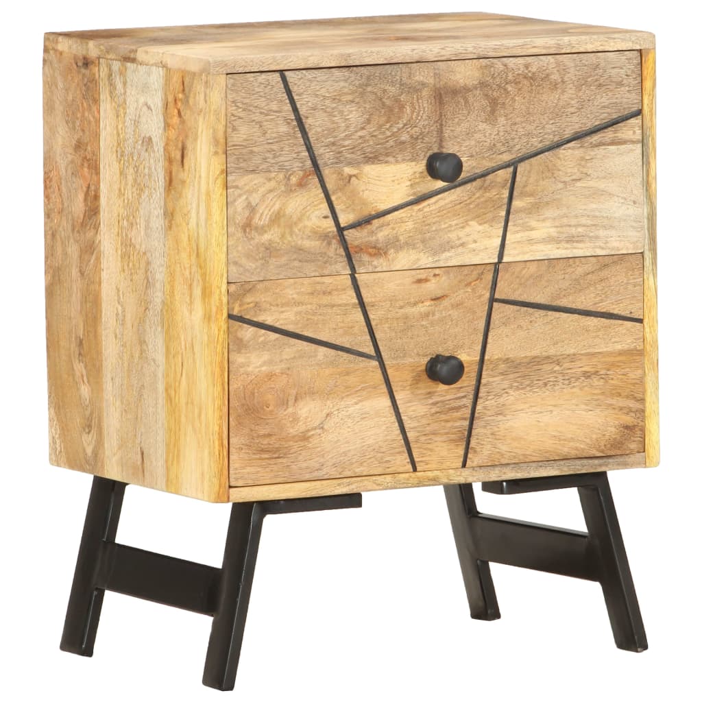 Κομοδίνο 40 x 30 x 50 εκ. από Μασίφ Ξύλο Μάνγκο - PAKOBAZAAR