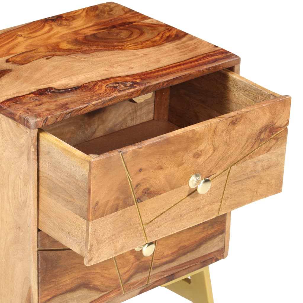 Κομοδίνο 40 x 30 x 50 εκ. από Μασίφ Ξύλο Ακακίας - Pakobazaar