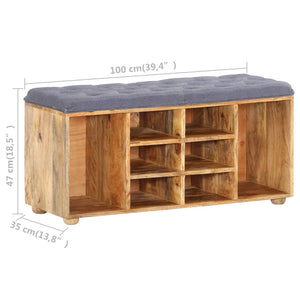 Πάγκος Χολ 100 x 35 x 47 εκ. από Μασίφ Ξύλο Μάνγκο - PAKOBAZAAR