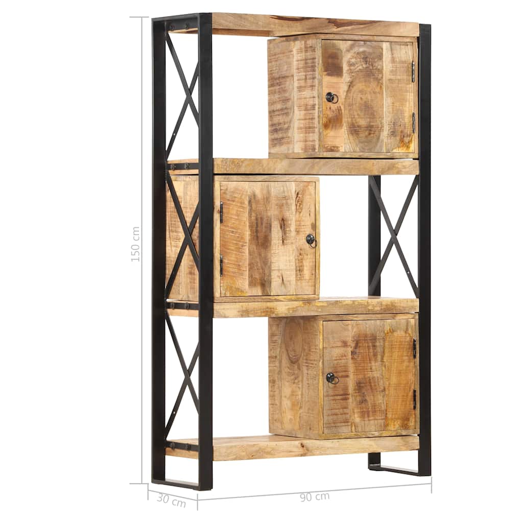 Βιβλιοθήκη 90 x 30 x 150 εκ. από Μασίφ Ξύλο Μάνγκο