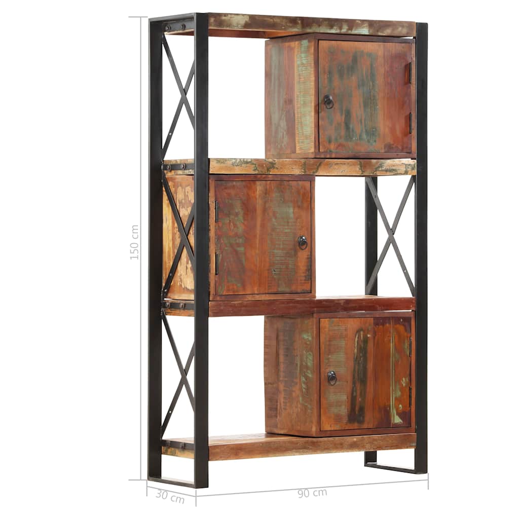 Βιβλιοθήκη 90 x 30 x 150 εκ. από Μασίφ Ανακυκλωμένο Ξύλο