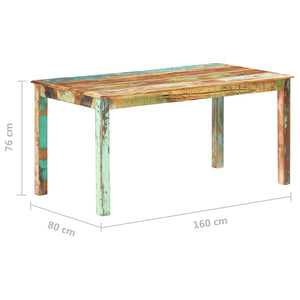Τραπεζαρία 160 x 80 x 76 εκ. από Μασίφ Ανακυκλωμένο Ξύλο - PAKOBAZAAR