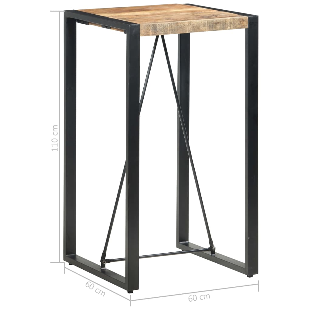 Τραπέζι Μπαρ 60 x 60 x 110 εκ. από Μασίφ Ξύλο Μάνγκο
