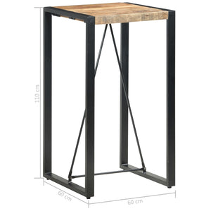 Τραπέζι Μπαρ 60 x 60 x 110 εκ. από Μασίφ Ξύλο Μάνγκο