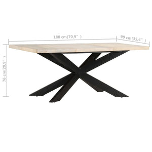 Τραπεζαρία 180 x 90 x 76 εκ. από Μασίφ Ξεβαμμένο Ξύλο Μάνγκο - PAKOBAZAAR