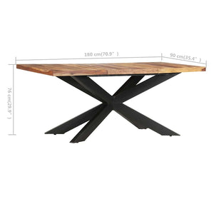 Τραπεζαρία 180 x 90 x 76 εκ. από Μασίφ Ξύλο Ακακίας - Pakobazaar