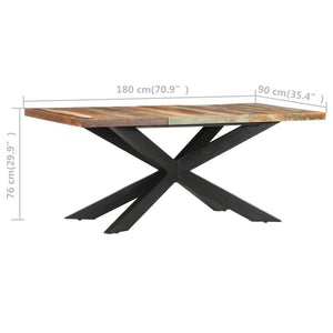 Τραπεζαρία 180 x 90 x 76 εκ. από Μασίφ Ανακυκλωμένο Ξύλο - PAKOBAZAAR