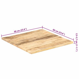 Επιφάνεια Τραπεζιού 25-27 χιλ. 60x60 εκ. από Μασίφ Ξύλο Μάνγκο - PAKOBAZAAR