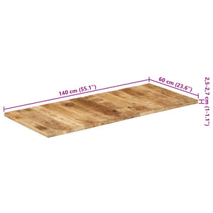 Επιφάνεια Τραπεζιού 25-27 χιλ. 140x60 εκ. από Μασίφ Ξύλο Μάνγκο - PAKOBAZAAR