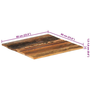 Επιφάνεια Τραπεζιού Τετρ.60x60 εκ 15-16 χιλ Μασίφ Ανακ. Ξύλο - PAKOBAZAAR