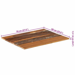 Επιφάνεια Τραπεζιού Ορθογώνια 60x70 εκ 15-16 χιλ Ανακυκλ. Ξύλο - PAKOBAZAAR