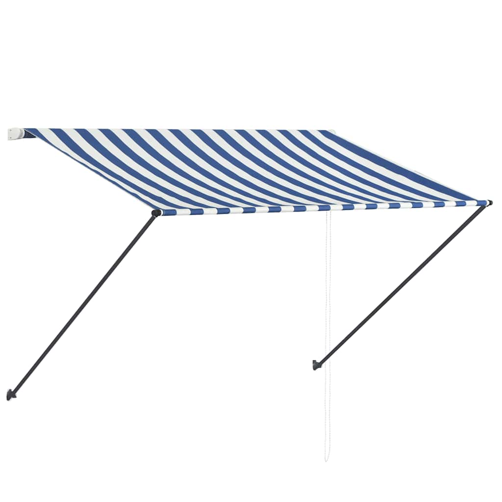 Τέντα Συρόμενη με LED Μπλε / Λευκό 250 x 150 εκ. - Pakobazaar