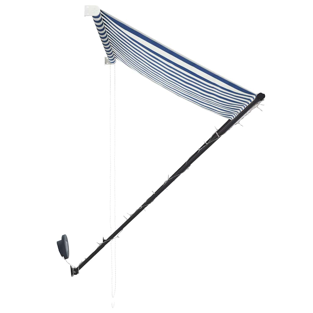 Τέντα Συρόμενη με LED Μπλε / Λευκό 250 x 150 εκ. - Pakobazaar