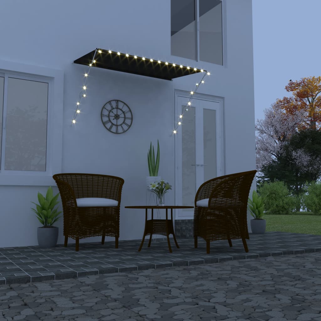 Τέντα Συρόμενη με LED Ανθρακί 200 x 150 εκ. - Pakobazaar