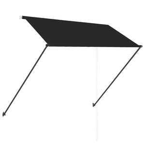 Τέντα Συρόμενη με LED Ανθρακί 250 x 150 εκ. - PAKOBAZAAR