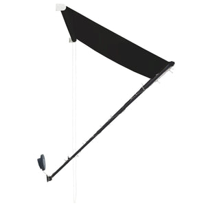 Τέντα Συρόμενη με LED Ανθρακί 350 x 150 εκ. - PAKOBAZAAR