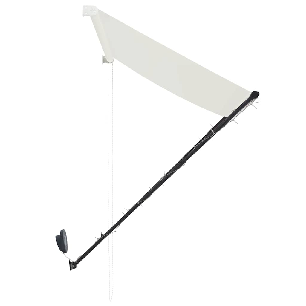 Τέντα Συρόμενη με LED Κρεμ 100 x 150 εκ. - Pakobazaar