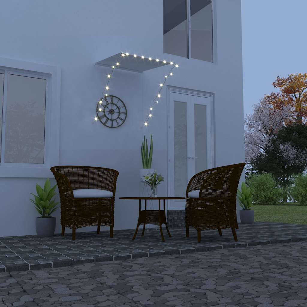 Τέντα Συρόμενη με LED Κρεμ 100 x 150 εκ. - Pakobazaar