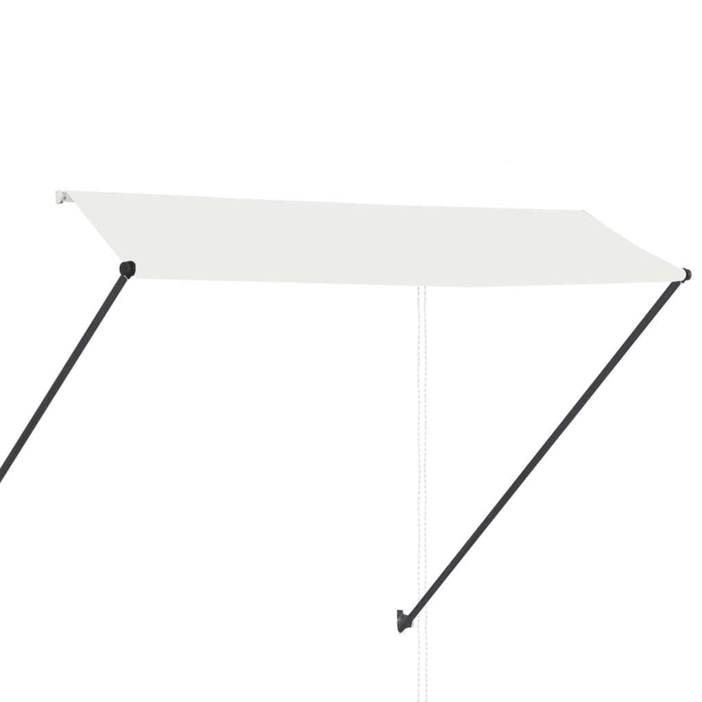 Τέντα Συρόμενη με LED Κρεμ 300 x 150 εκ. - PAKOBAZAAR