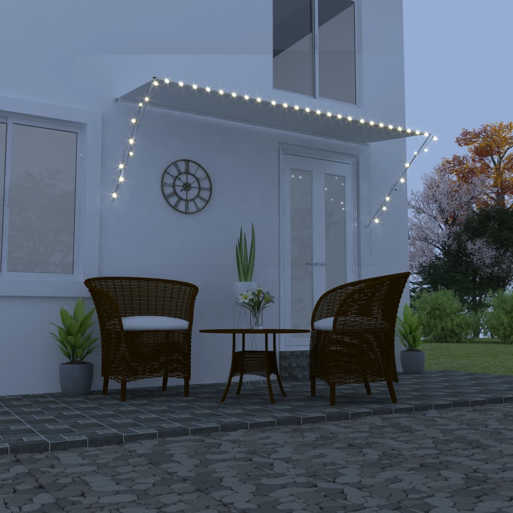 Τέντα Συρόμενη με LED Κρεμ 300 x 150 εκ. - PAKOBAZAAR