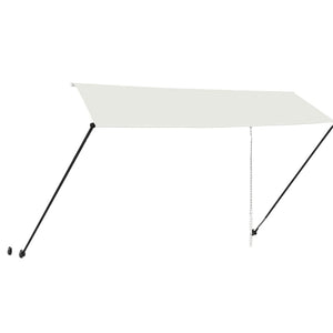 Τέντα Συρόμενη με LED Κρεμ 350 x 150 εκ. - PAKOBAZAAR
