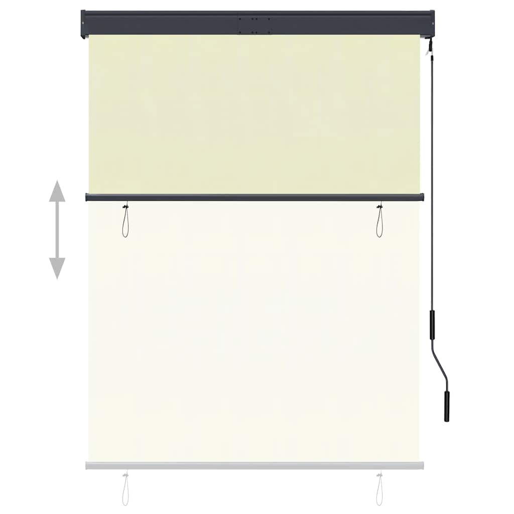Στόρι Σκίασης Ρόλερ Εξωτερικού Χώρου Κρεμ 120 x 250 εκ. - PAKOBAZAAR