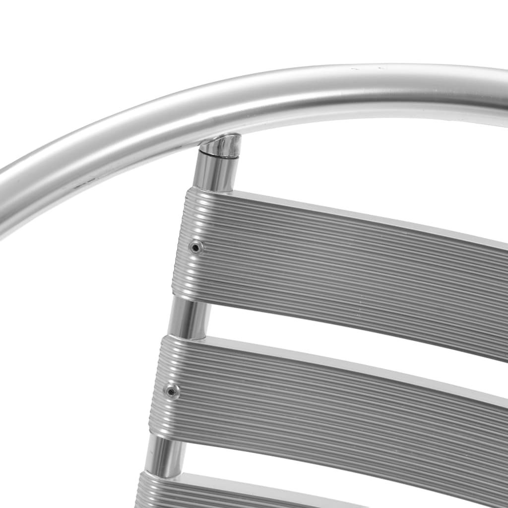 Καρέκλες Κήπου Στοιβαζόμενες 4 τεμ. Αλουμινίου