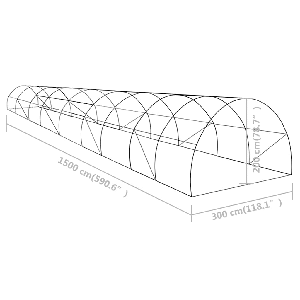 Θερμοκήπιο 45 μ² 15x3x2 μ. - Pakobazaar