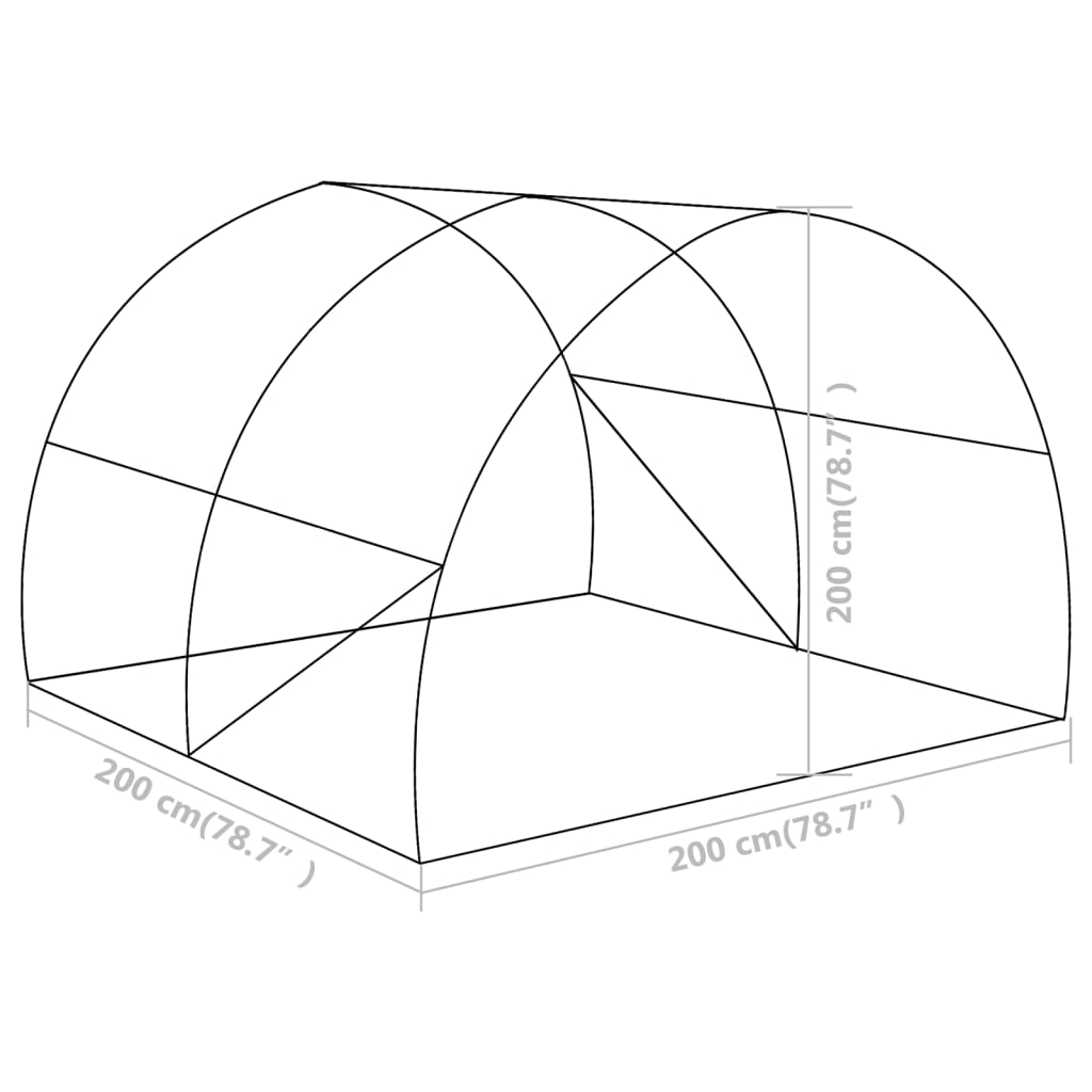 Θερμοκήπιο 4 μ² 2 x 2 x 2 μ. - Pakobazaar