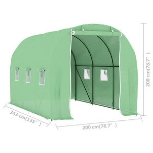 Θερμοκήπιο 6,86 μ² 3,43 x 2 x 2 μ. - Pakobazaar