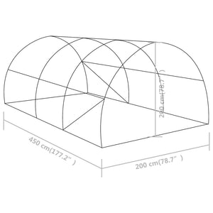 Θερμοκήπιο 9 μ² 4,5 x 2 x 2 μ. - Pakobazaar
