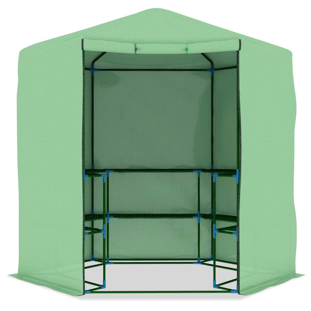 Θερμοκήπιο με Ράφια 227 x 223 εκ. από Ατσάλι - Pakobazaar