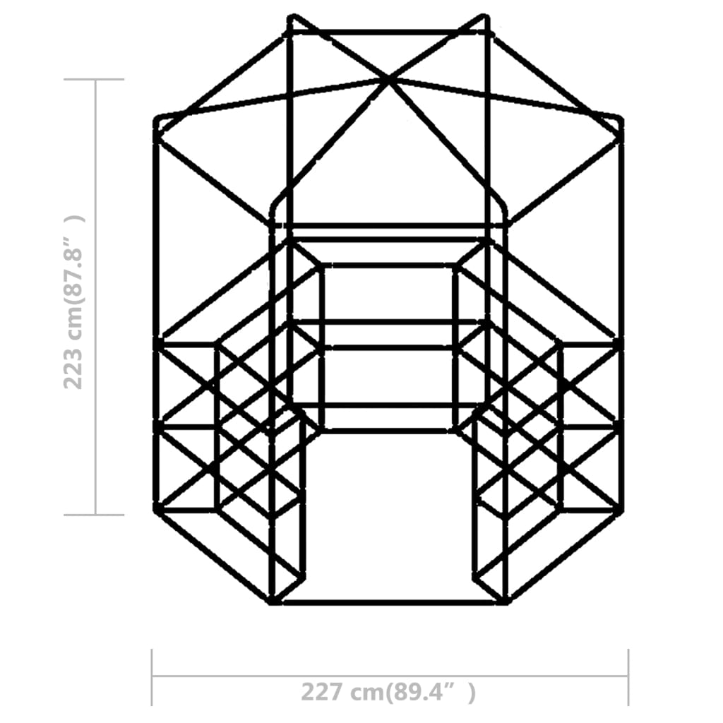 Θερμοκήπιο με Ράφια 227 x 223 εκ. από Ατσάλι - Pakobazaar