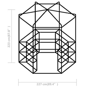 Θερμοκήπιο με Ράφια 227 x 223 εκ. από Ατσάλι - Pakobazaar