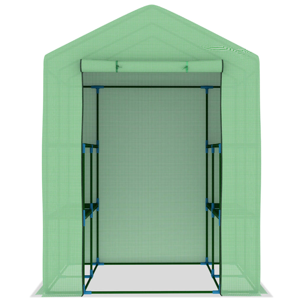 Θερμοκήπιο με Ράφια 143 x 143 x 195 εκ. από Ατσάλι - Pakobazaar