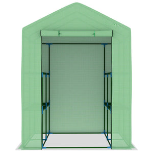 Θερμοκήπιο με Ράφια 143 x 143 x 195 εκ. από Ατσάλι - Pakobazaar