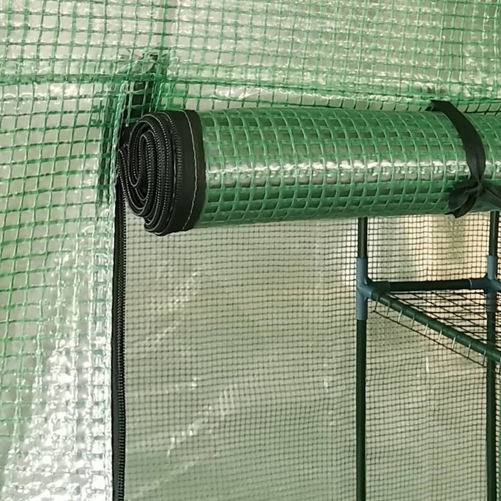 Θερμοκήπιο με Ράφια 143 x 143 x 195 εκ. από Ατσάλι - Pakobazaar