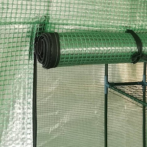 Θερμοκήπιο με Ράφια 143 x 143 x 195 εκ. από Ατσάλι - Pakobazaar