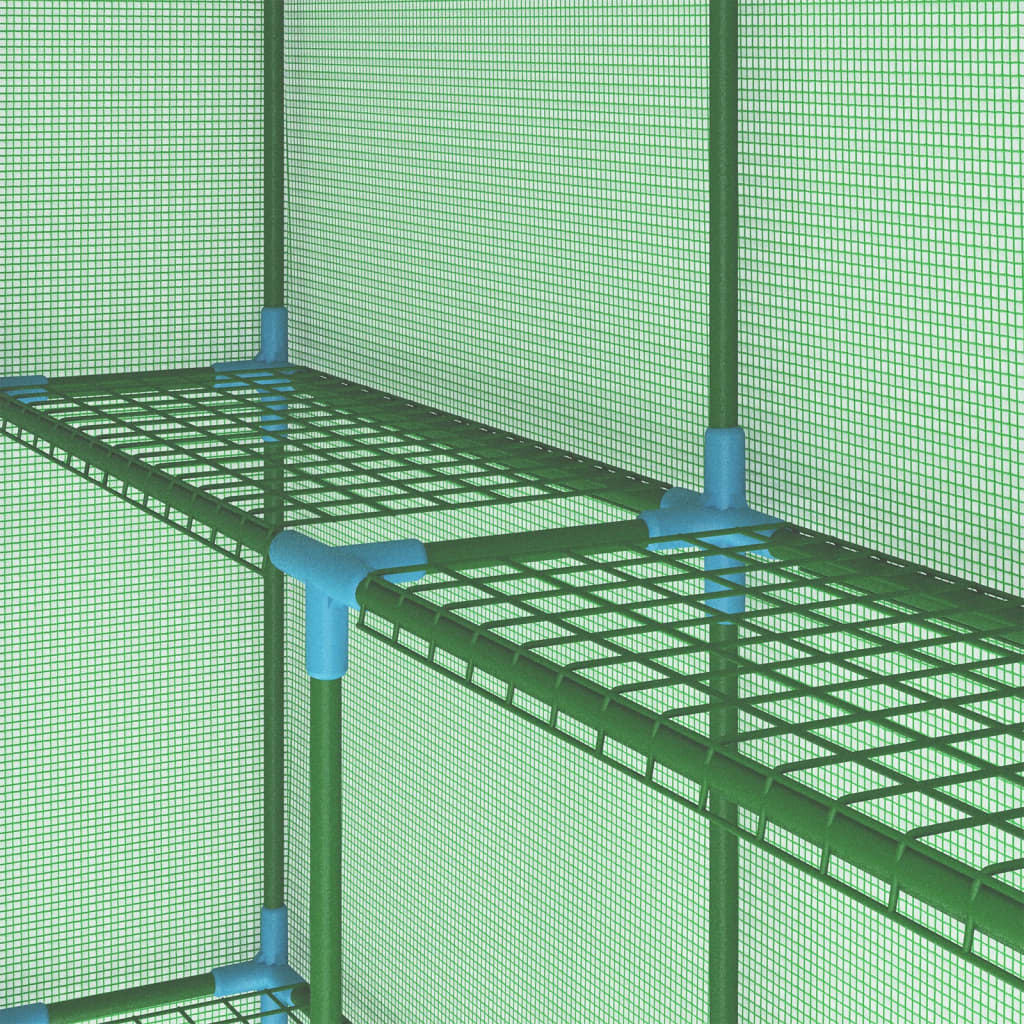 Θερμοκήπιο με Ράφια 143 x 143 x 195 εκ. από Ατσάλι - Pakobazaar