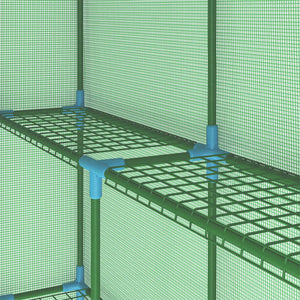 Θερμοκήπιο με Ράφια 143 x 143 x 195 εκ. από Ατσάλι - Pakobazaar