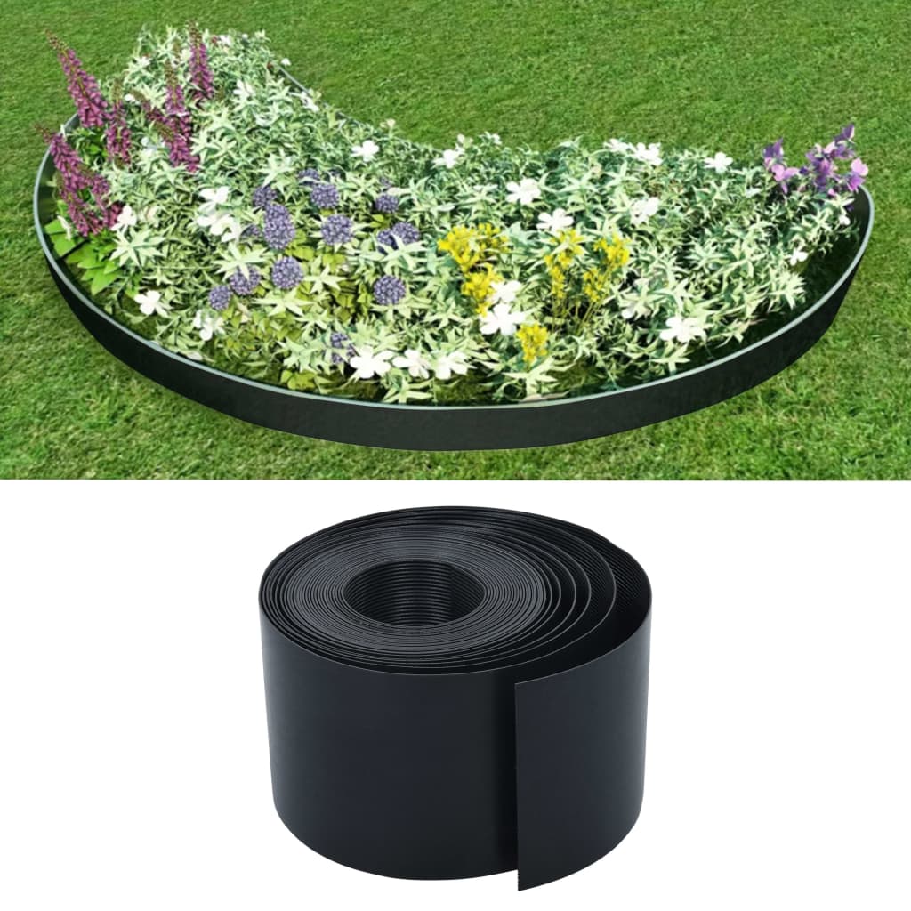 Μπορντούρα Κήπου Μαύρη 10 μ. 15 εκ. από Πολυαιθυλένιο
