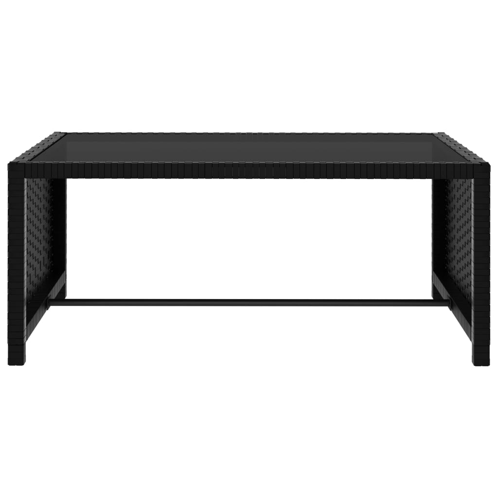 Καρέκλες Κήπου Ανακλινόμενες 2 τεμ Μαύρο Συνθ. Ρατάν & Τραπέζι - Pakobazaar